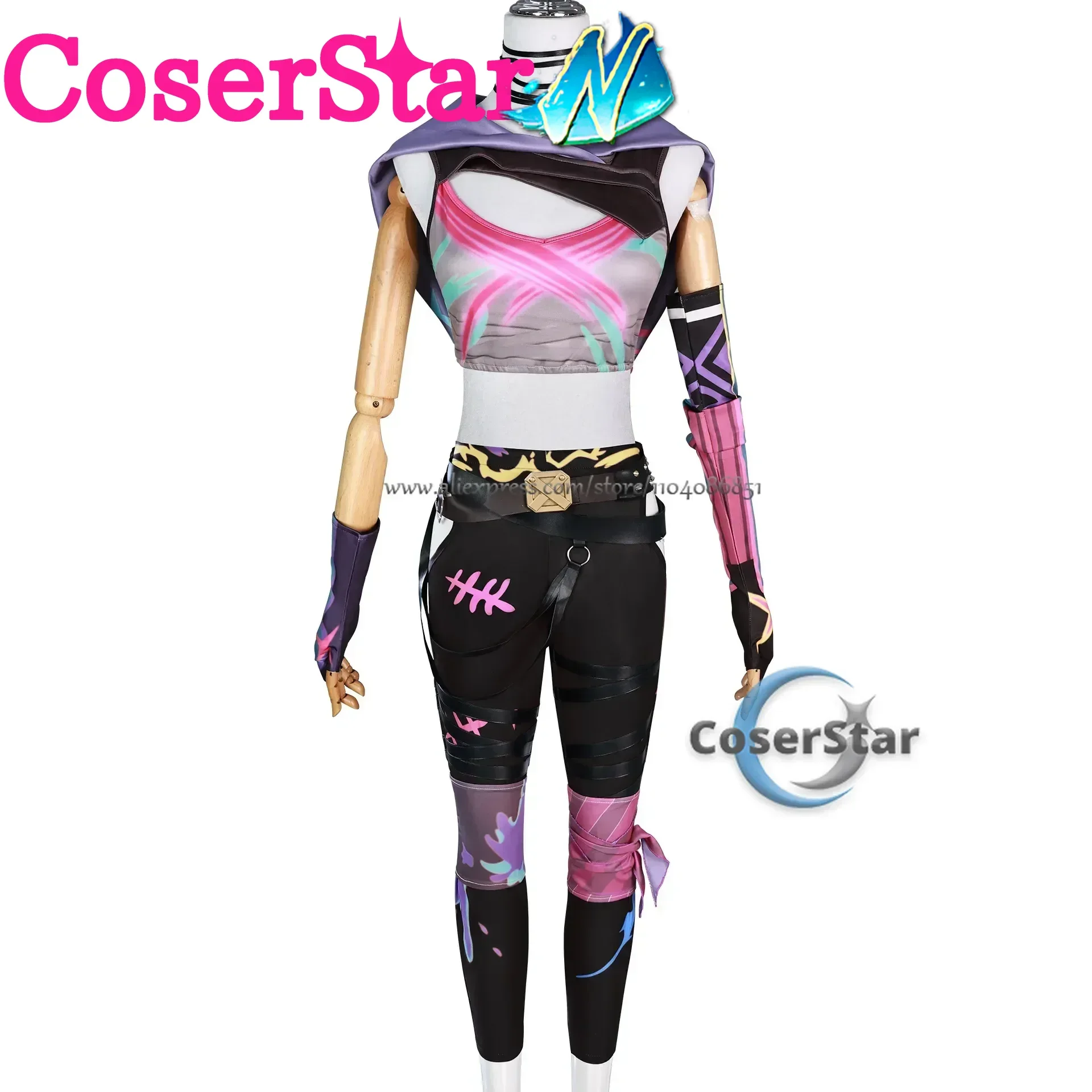 Coserstar-n em estoque jogo lol arcane 2 canhão solto jinx cosplay traje crit prodigy jinx cosplay pele roupa peruca traje feminino