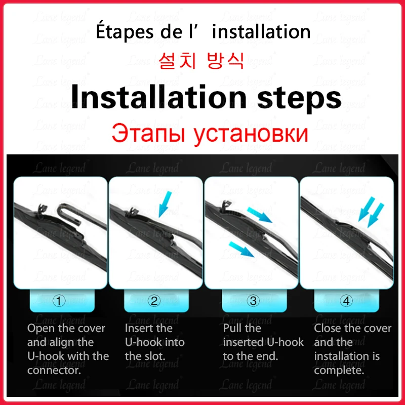 شفرات الممسحة الأمامية لسيارة Toyota Prado J 150 J150 2009 - 2020 نافذة الزجاج الأمامي 26 "+ 20" ملحقات السيارة