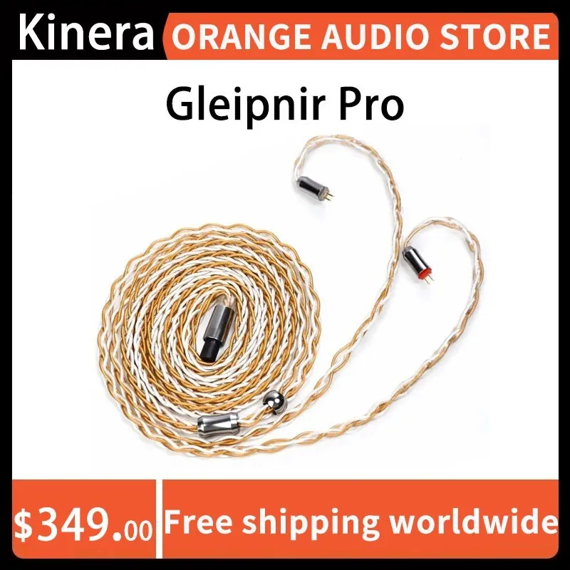 

Kinera Gleipnir Pro Earphone Modular Upgrade Cable 2.5+3.5+4.4 Balanced Plug 6N OCC Gold Plated 0.78 2pin/MMCX Replaceable Cable