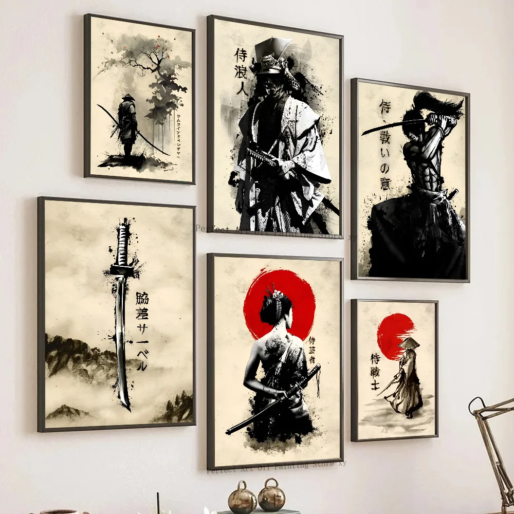 1PC Samurai Warrior Ninja Poster Paper Print Home Living Room Bedroom Entrance Bar Restaurant Cafe Art