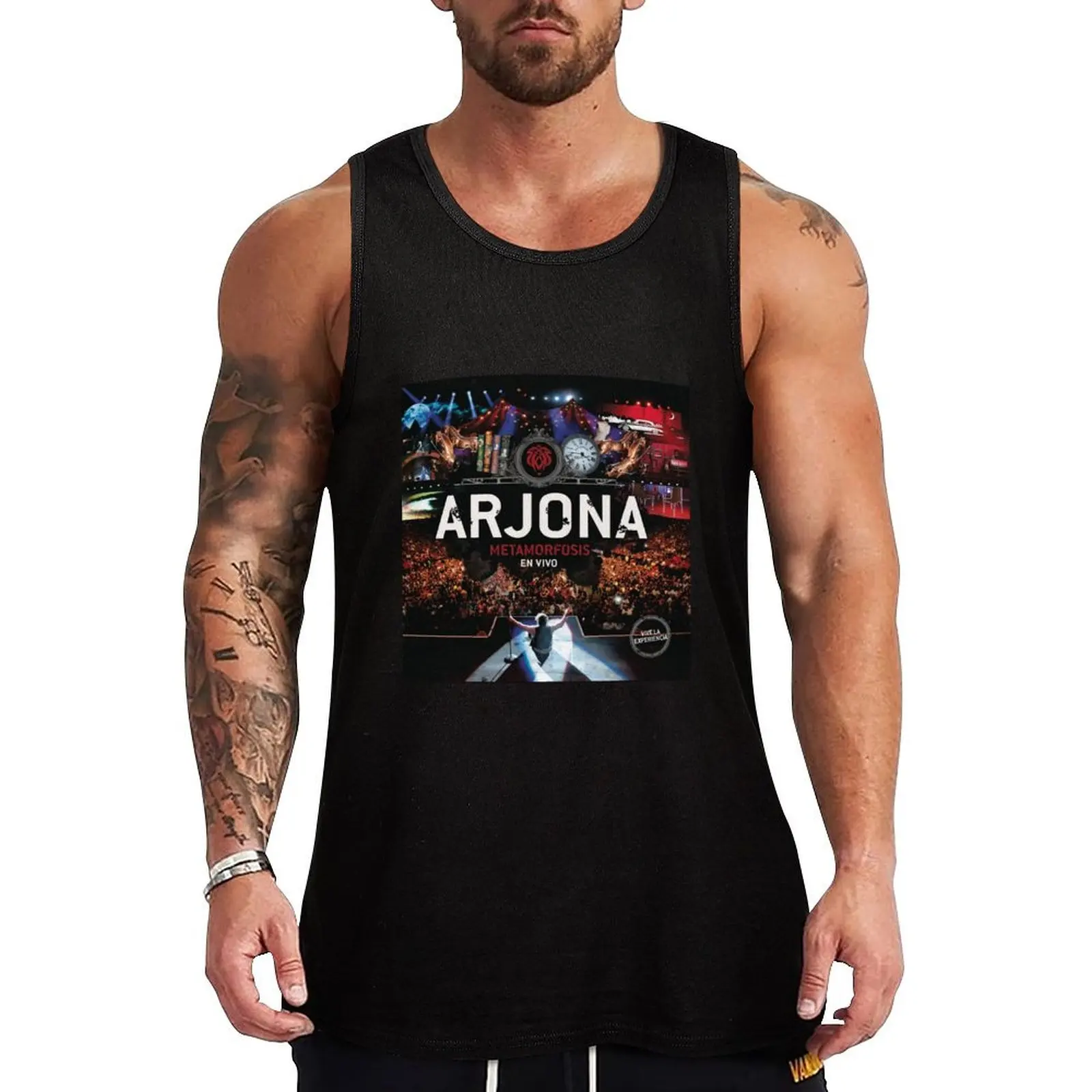 Ricardo Arjona metamorfosis en vivo Tank Top bodybuilding male top men clothing Gym wear