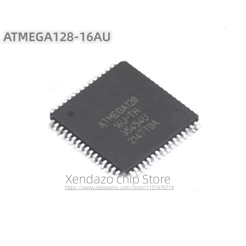 5pcs/lot ATMEGA128-16AU ATMEGA128 16U-TH TQFP-64 package Original genuine Microcontroller chip