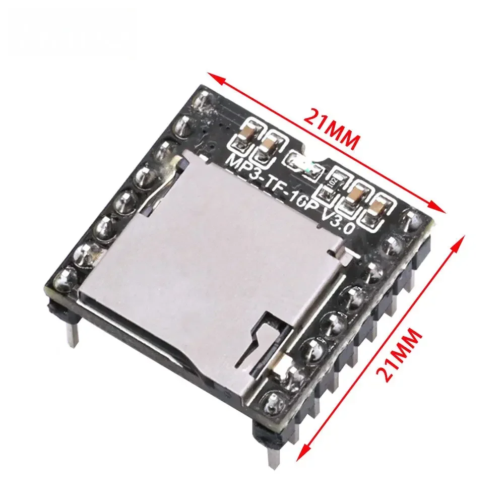 Módulo decodificador MP3 multi-interface (DFPlayer Mini) - Suporta cartão TF, unidade USB e controle Arduino AD/IO