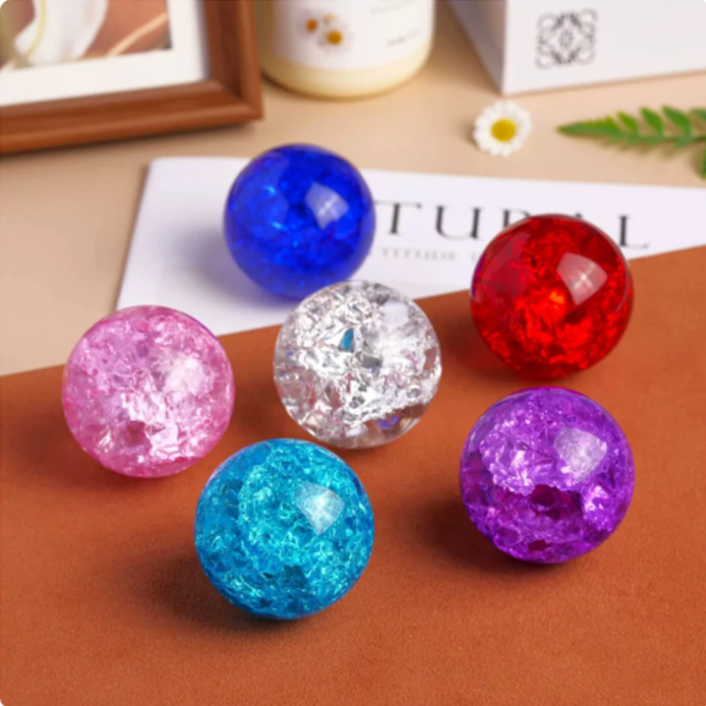 40 50 60mm Bubble Glass Balls Ice Crack Round Glass Spheres Home Garden Aquarium Vase Ornament DIY Craft Supplies