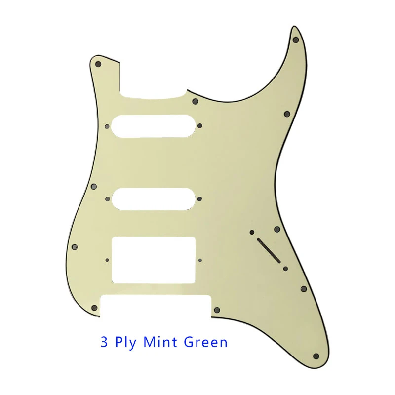 Pleroo Guitar Parts For US Strat With Floyd Rose Tremolo Bridge PAF Humbucker Single HSS Guitar Pickguard Without Control Punch