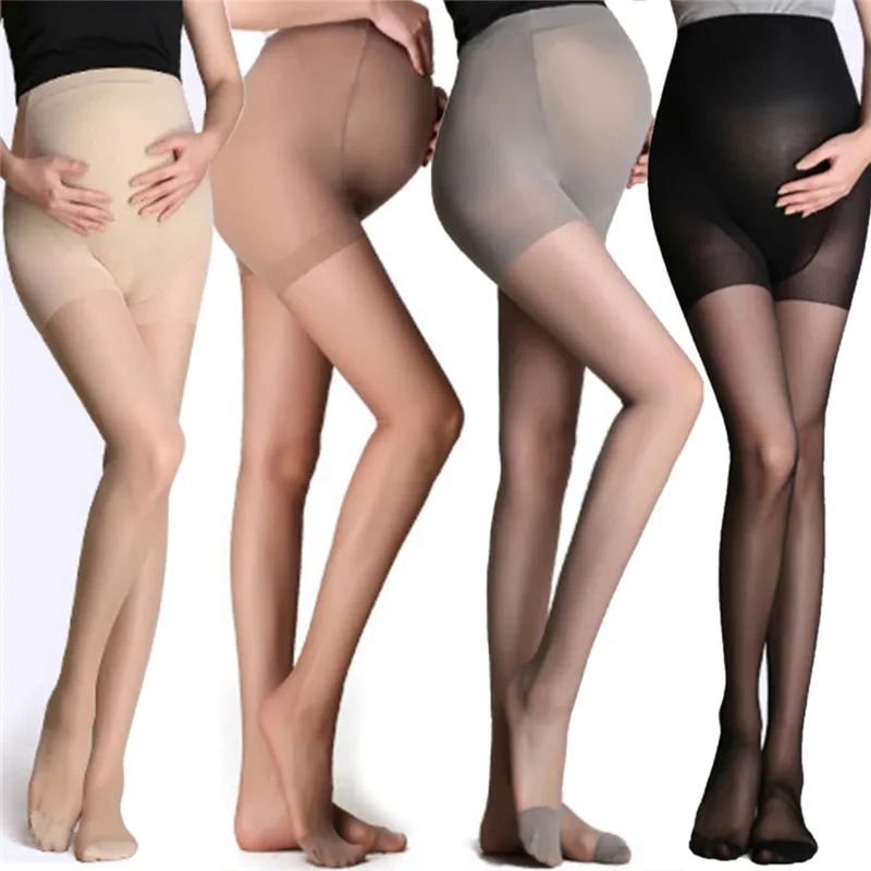 Meias ajustáveis ultra finas para mulheres grávidas, meias de maternidade, perneiras elásticas altas, meia-calça de gravidez 1 pc