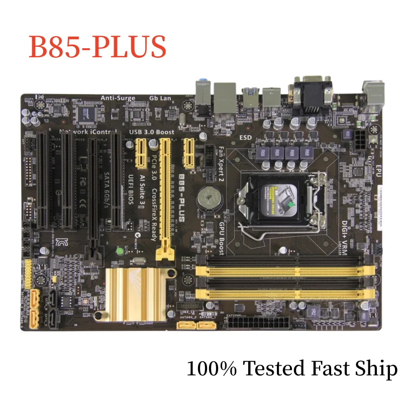 

For ASUS B85-PLUS Motherboard B85 32GB LGA 1150 DDR3 ATX Mainboard 100% Tested Fast Ship