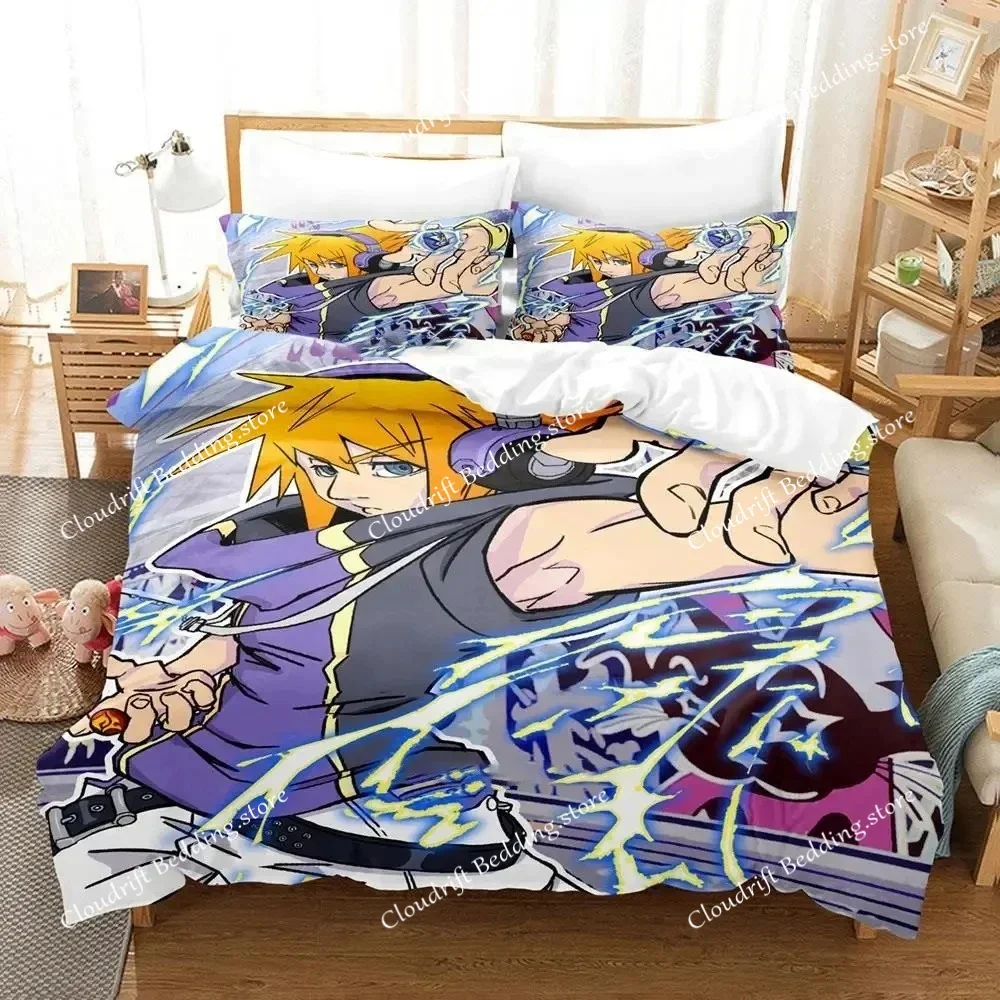 Neku Sakuraba The World Ends With You Bedding Set Duvet Cover Set Quilt Cover Pillowcase Comforter King Queen Size Boys Adult