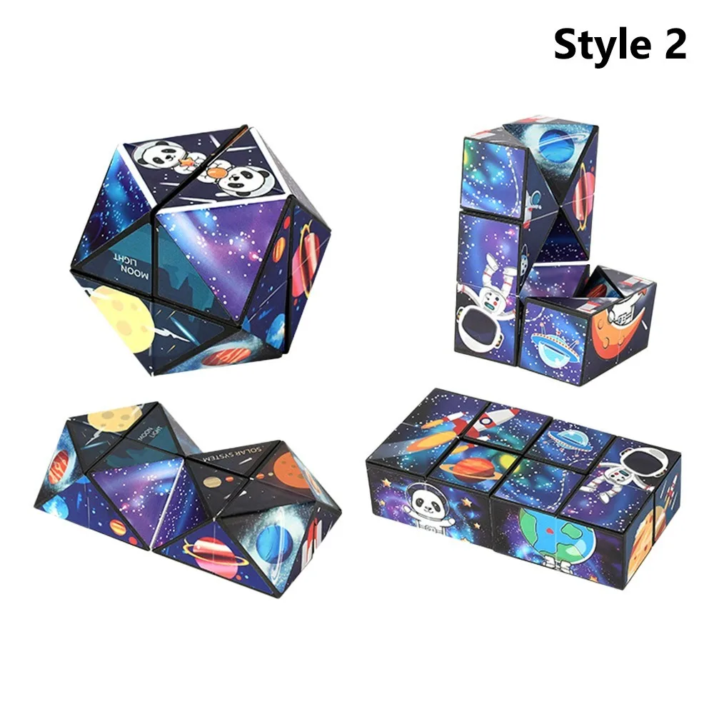 

Panda Infinite Magic Cube Geometric Folding Flipping Puzzle Three-Dimensional Small Toy Decompress Toy Gifts Shape Shifting Box