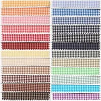 145x50cm 2mm Small Plaid Colorful Cotton Fabric Yarn-Dyed Clothes Handmade DIY Kindergarten Activity Decoration Sewing Cloth