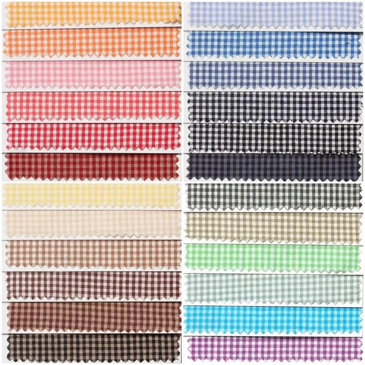 145x50cm 2mm Small Plaid Colorful Cotton Fabric Yarn-Dyed Clothes Handmade DIY Kindergarten Activity Decoration Sewing Cloth