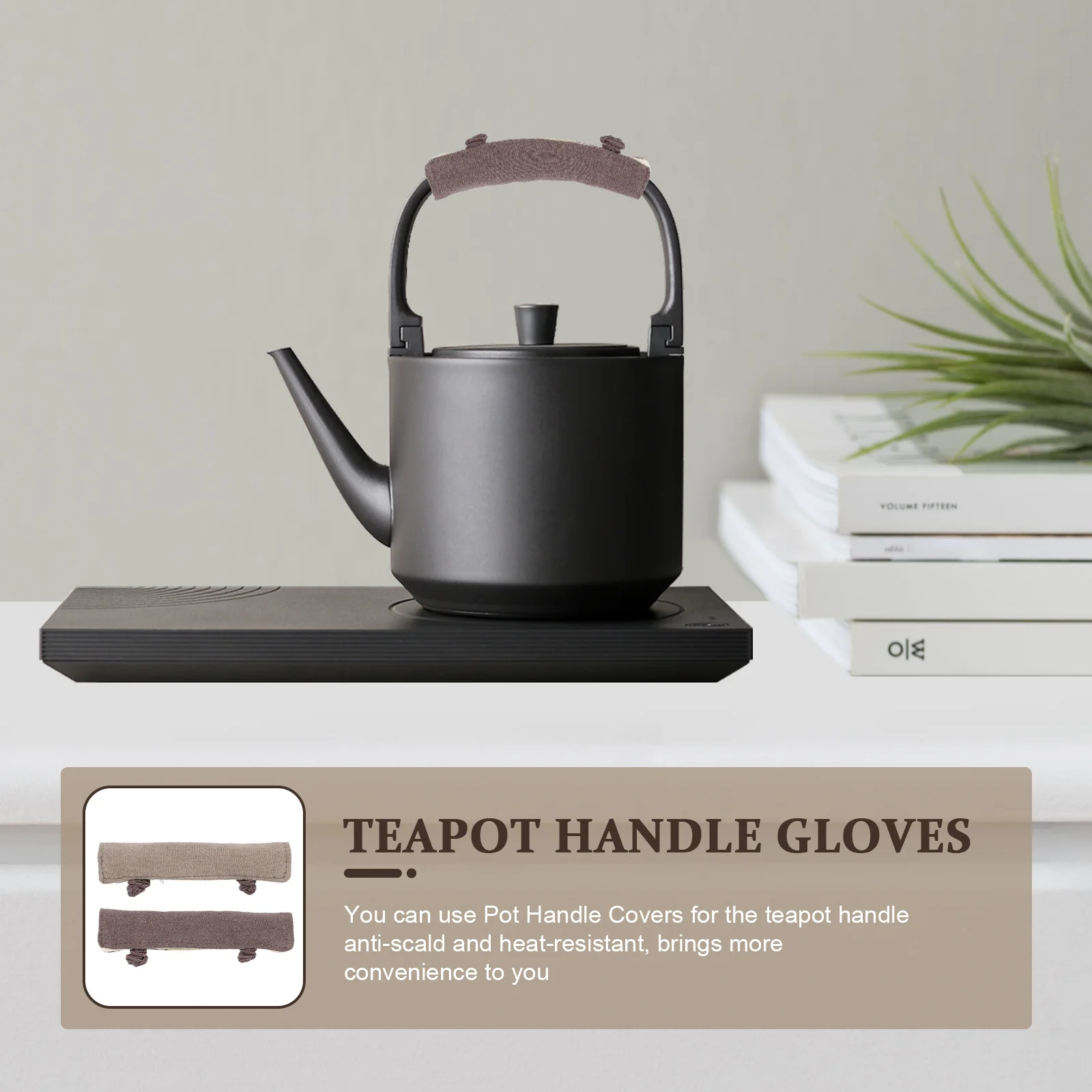 

2Pcs Teapot Handle Gloves Anti-Scalding Cloth Cover Heat-Resistant Insulated Kitchen Gadget Protector Pot Handle Covers