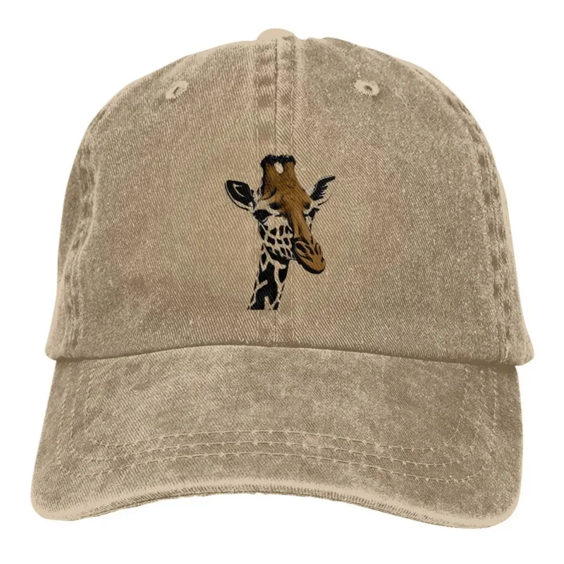 Vintage Giraffe-2 Baseball Caps Peaked Cap Giraffe Sun Shade Hats for Men