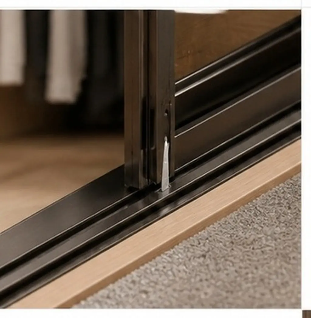 8Pcs Sliding Wardrobe Door Bottom Positioner High Precision Manganese Steel Buffer Track Limiter for Noise Reduction
