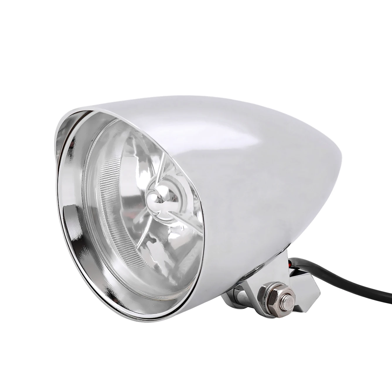 

Motorcycle 4.5" Aluminum Tri Bar Visor Bullet Alloy Headlight Lamps for Chopper Bobber Cafe Racer