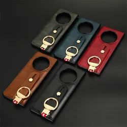 For Tecno Phantom V Fold New Anti-Shock Business Leather Wristband Cover Case For Tecno Phantom V Fold Non-Slip Protective Case