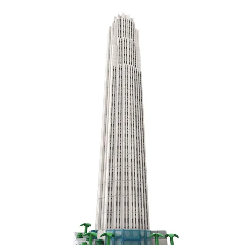 MOC Building Blocks Assembly Toy Set Bank of America Tower 1:800 scale model 915pcs Skyscraper Series Creative gift The best gif