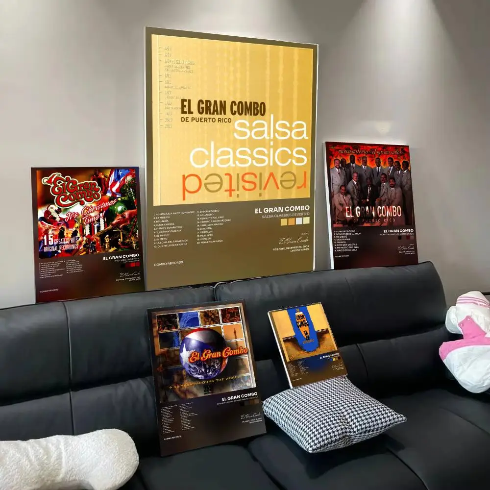 Band E-El Gran Combo Poster Home Wall Decor Artwork Prints for Living Room Bedroom Apartment Decoration