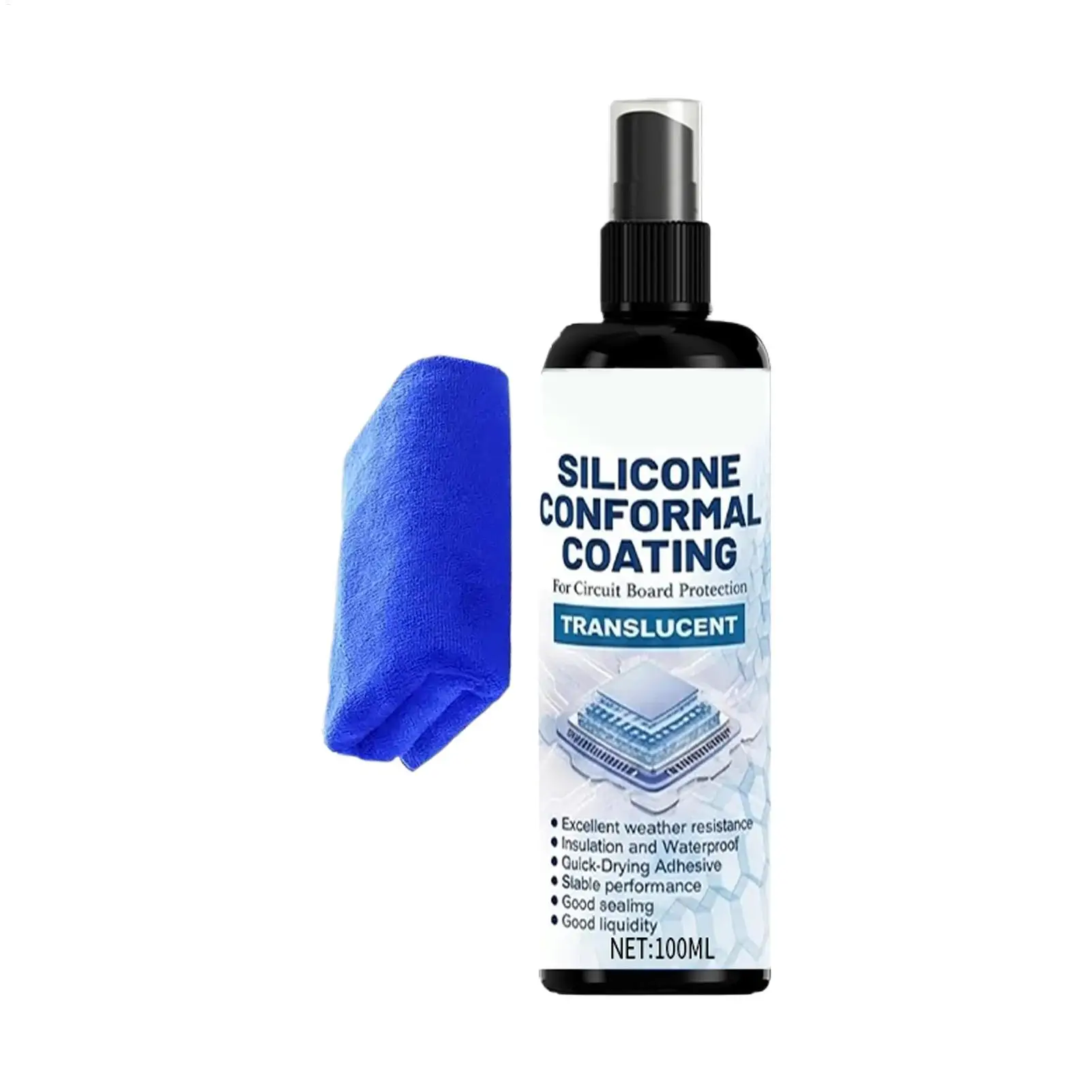 Revêtement Conformal Transparent 100ml, Scellant Imperméable, Nettoyant en Spray Silicone, Vernis de Protection Transparent pour Cartes de Circuits Imprimés (PCB)