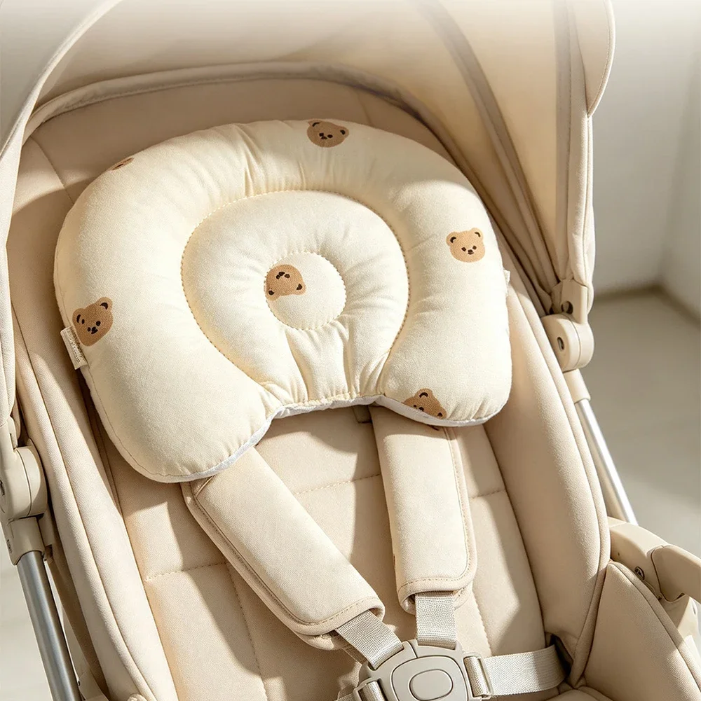 Newborn Shaping Pillow Baby Pure Cotton Flat Pillow Anti-Tilt Head Pillow for Infants and Toddlers