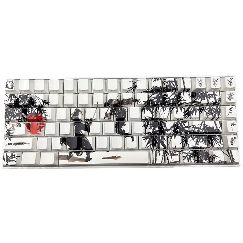 Chinese Style Wuxia Keycaps Set PBT Cherry Profile 131keys Original Handmade Mechanical Keyboard Computer Keycaps Accessories