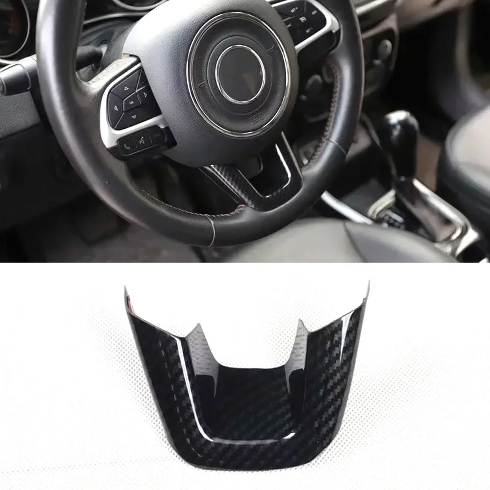 

1pc Car Steering Wheel Down Decoration Bezel Cover Sticker For Jeep Compass 2017 2018 2019 Interior Car Styling Molding