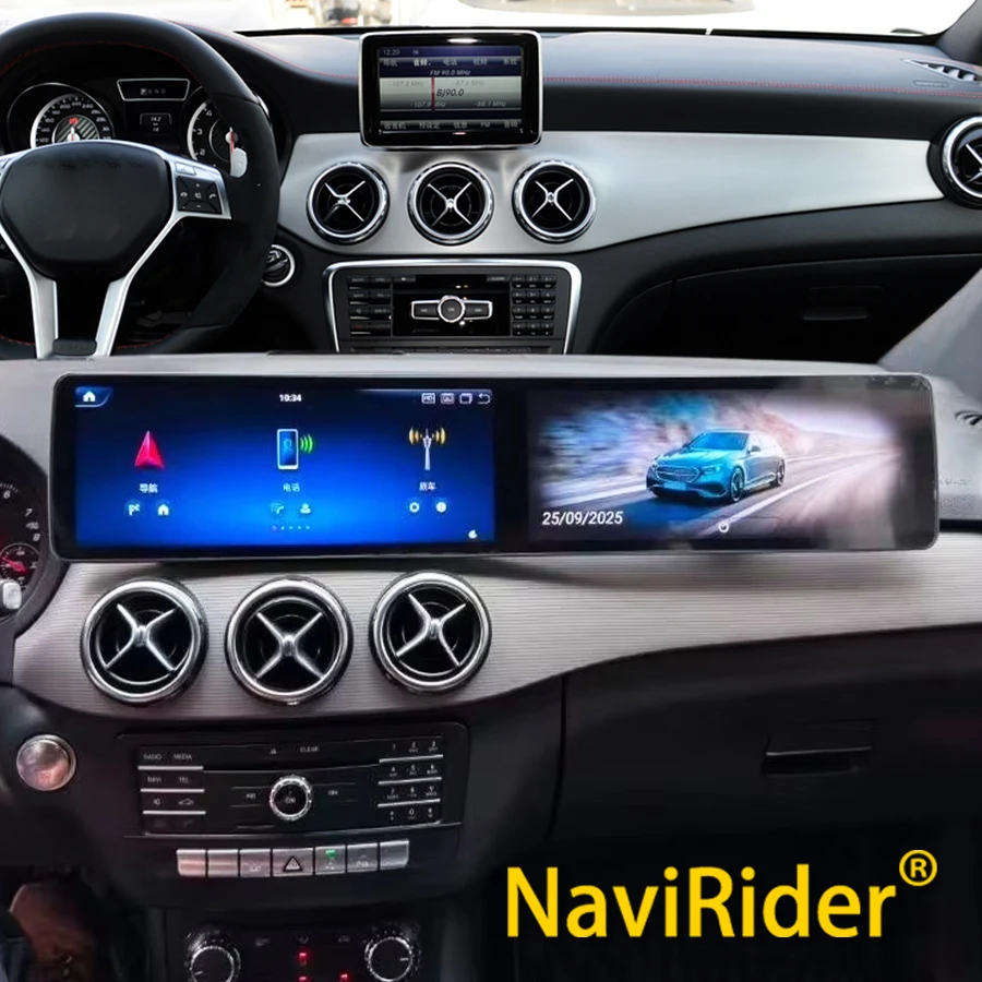 Dual Screen For Benz A Class GLA CLA 2015-2019 Android Auto Car Radio Carplay Multimedia Video Player Navigation Stereo GPS 4G