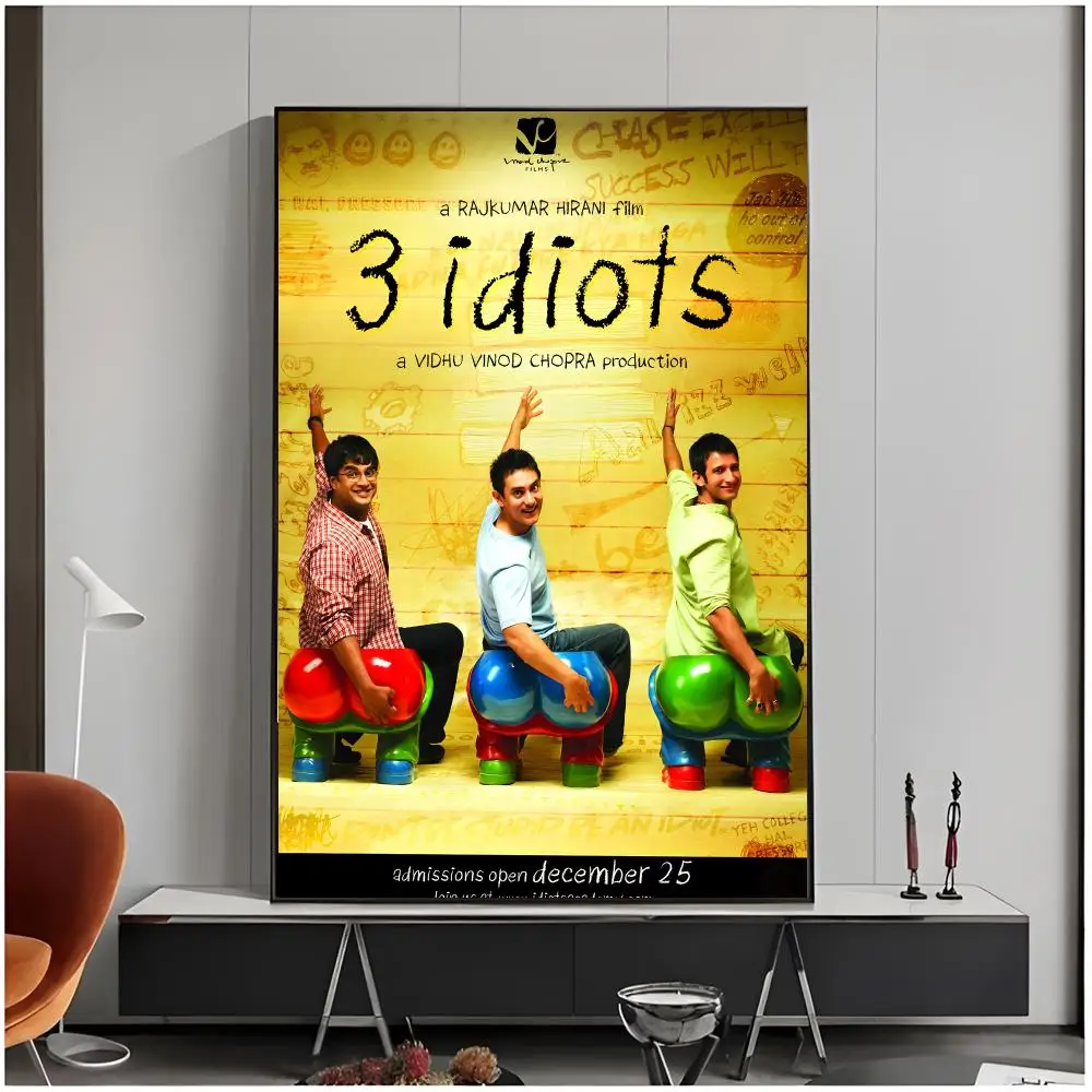 Movie Comedy  3 Idiots Poster Living Room Bedroom Decorative Print Unframed Decor