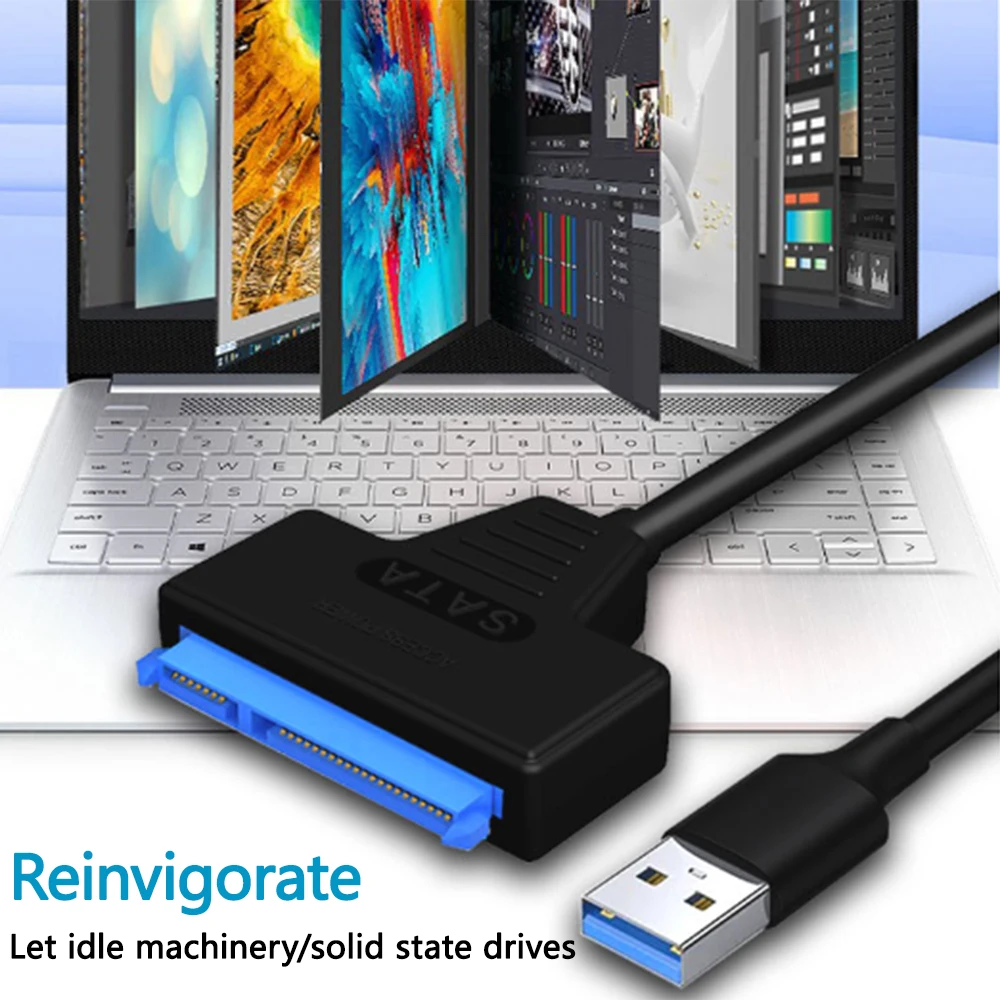 USB 3.0 2.0 SATA 3 Cable Sata To USB 3.0 Adapter Up To 6 Gbps Support 2.5 Inch External HDD SSD Hard Drive 22 Pin Sata III Cable