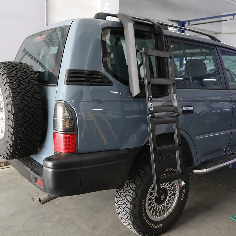 Auto Parts Aluminum Roof Access Ladder Side Steps Fit For LAND CRUISER LC95 PRADO J90/J95 FJ95 1996-2002 view 6