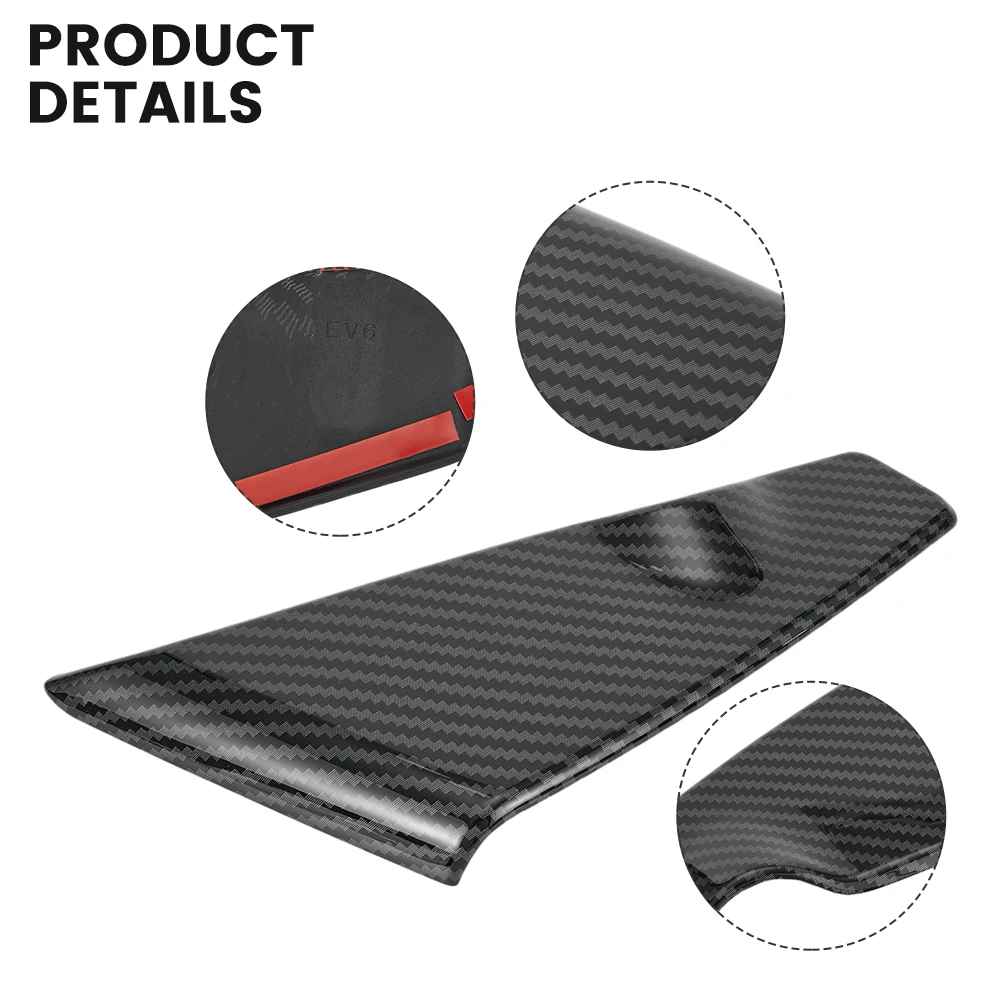 

Для Kia EV6 2022 2023, рамка центральной консоли, АБС-пластик, защита от царапин, текстура углеродного волокна, крышка панели с левым рулем, передняя декоративная крышка