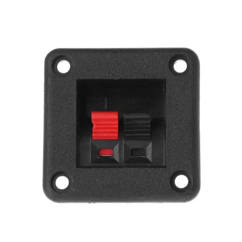 10PCS Speaker Terminal Plate 2 Position 2 Terminals Spring Clip Input Shock Resistance Terminal Board Accessories