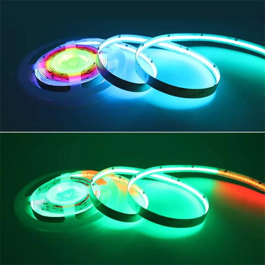 5 meters/roll  DC12V new arrival 720LEDs/m 12W/M rgb color cob programmable rgb pixel cob led strip 5 years warranty