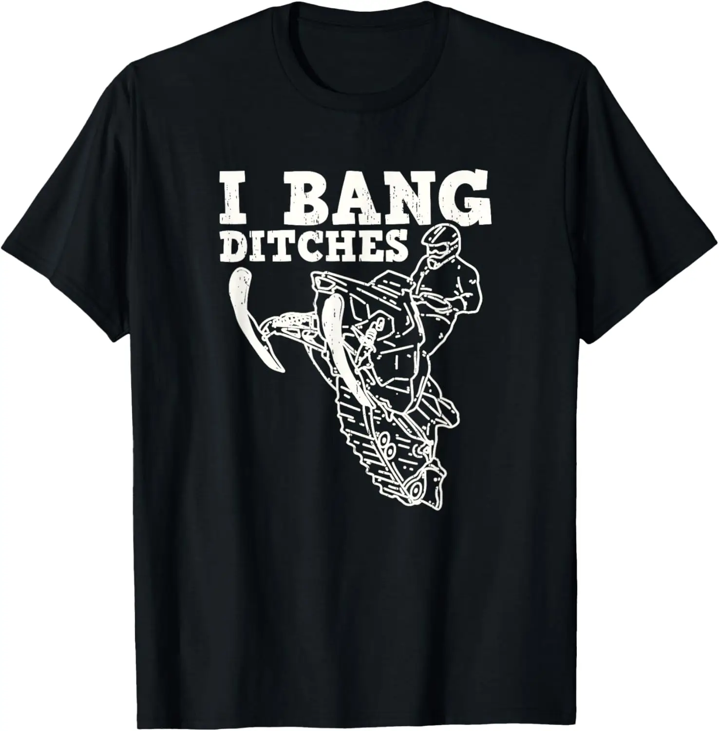 Funny Snowmobile Rider I Bang Ditches Snowmobiling Racer T-Shirt