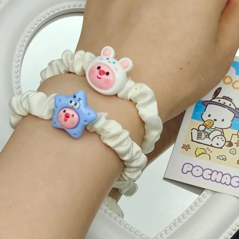 Cute Cartoon Loopy Fashion Hair Tie Little Beaver Hair Band for Girls, Student Small Hair Ring, Hair Accessory Gift view 3