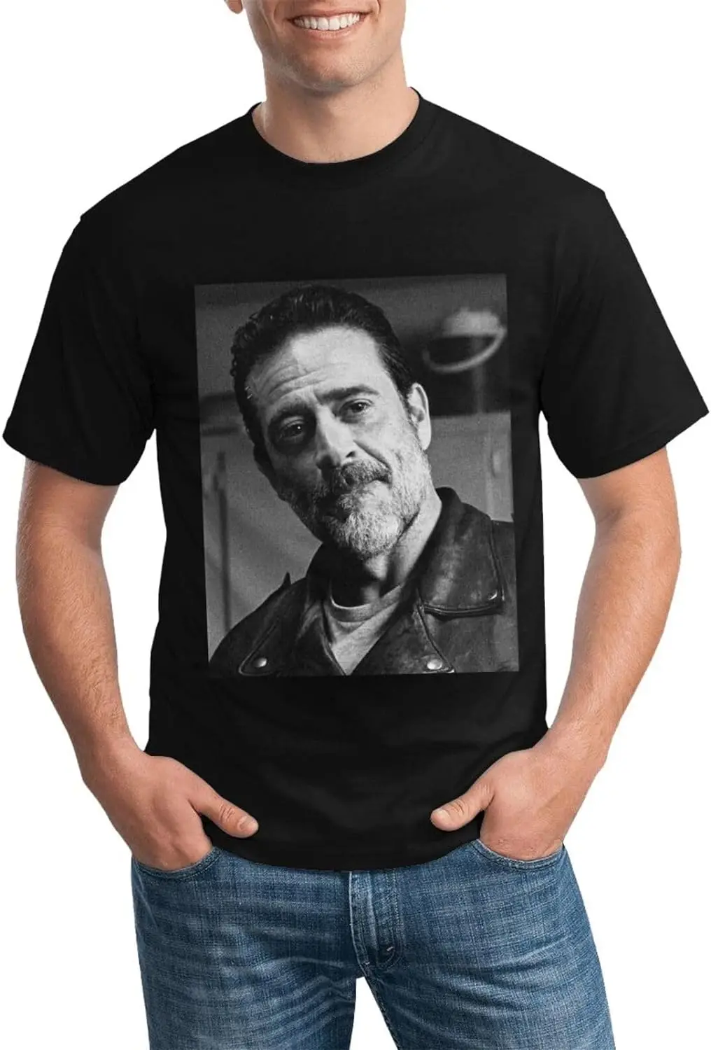 Jeffrey Dean Morgan T-Shirt Crewneck Negan Top Short-Sleeve T-Shirt 100% Cotton Tees for Men,Women (8Sizes)