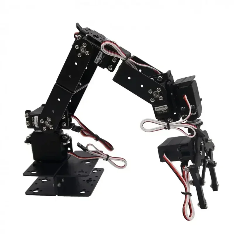 

Aluminium Robot 6 DOF Arm Mechanical Robotic Arm Clamp Claw Mount Kit 29590