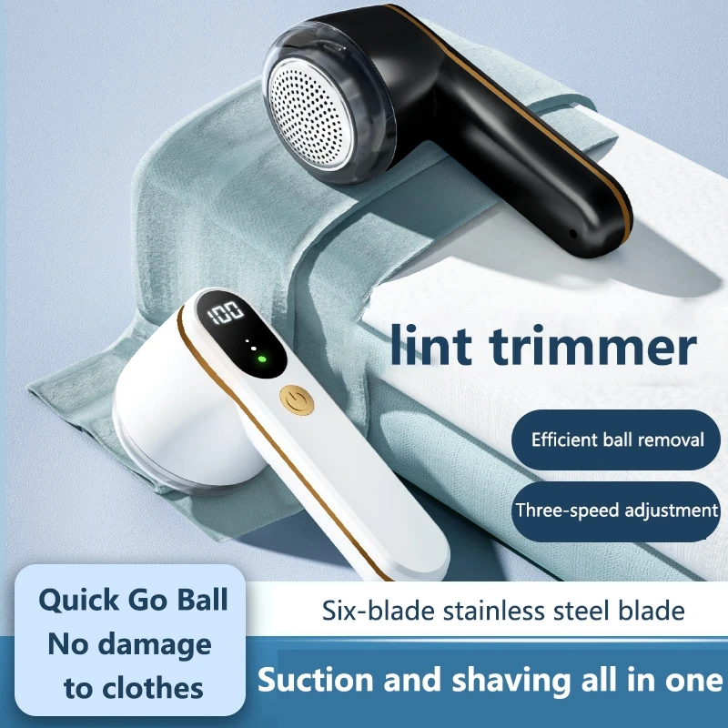 

2025 тканевая бритва для одежды Type-C с зарядкой, перезаряжаемый триммер для волос для одежды, портативный 3-скоростной интеллектуальный цифровой триммер
