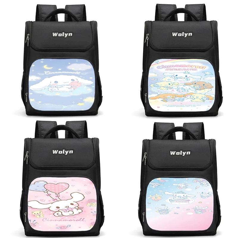 Large Child Cute Pink Cinnamoroll Backpack Boy Girls School Bag For Men Women Traveling Backpack Durable and Multi Compartmen