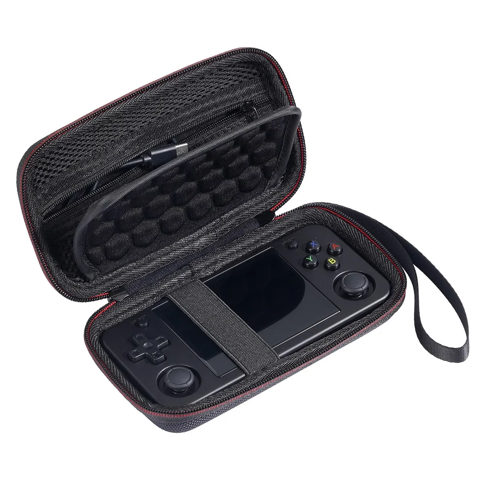 Handheld Game Console, Portable Mini Game Player Storage Bag Charging Cable Accessories Hard Case For Anbernic RG35XX H RG353M