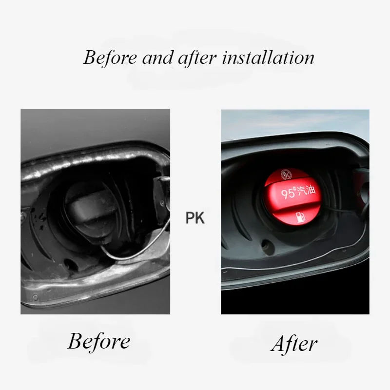 For Volkswagen CC Maiteng Lingdu L Tiguan Suiteng Langyi Fuel Tank Cap Fuel Warning Sticker Parts Fuel Sign Car Accessories