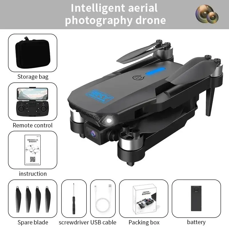 To E88MAX Rc Drone Brushless Motor Professional 4K Wide Angle HD Camera Height Fixed Remote Control Foldable Quadrotor