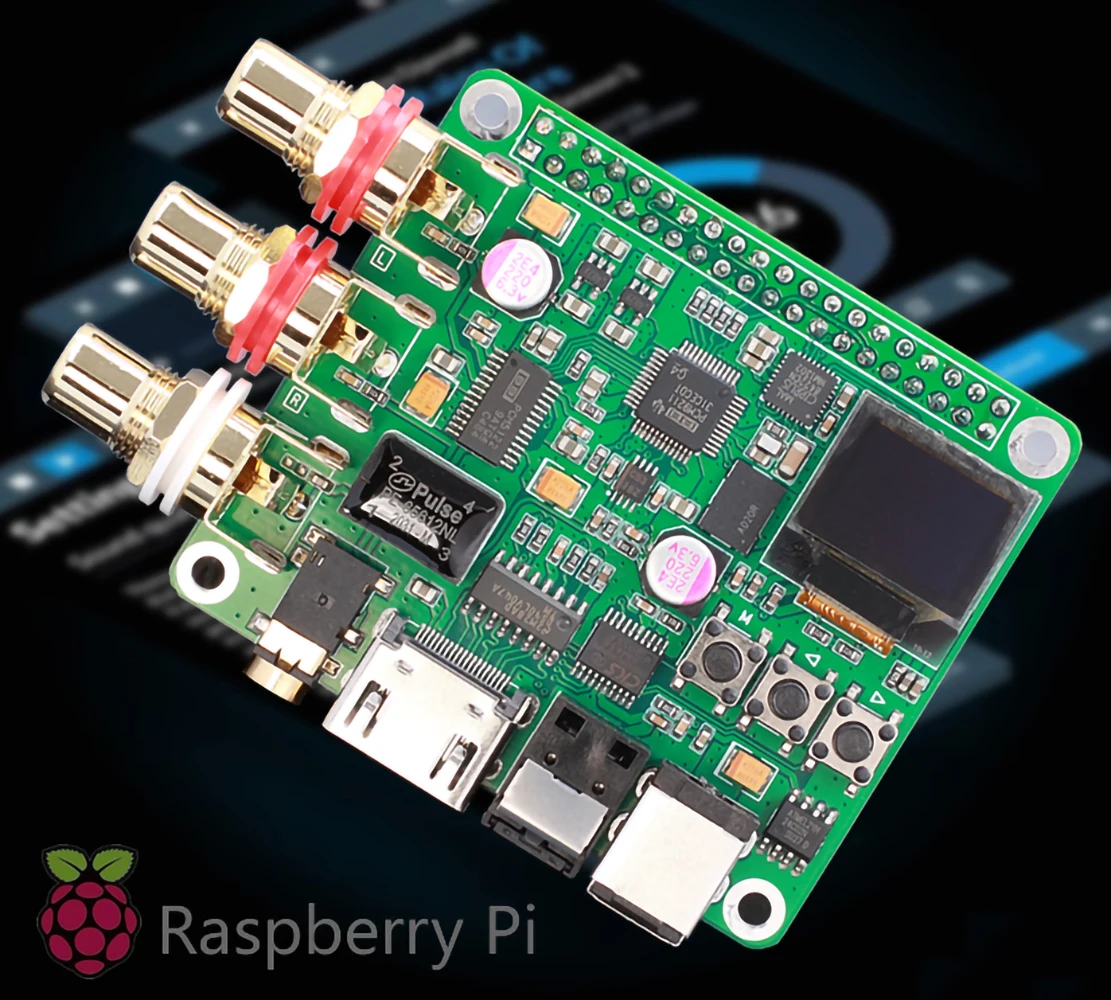 Placa decodificadora de Audio DAC, módulo de expansión HIFI, admite salida I2S de fibra Coaxial para Raspberry Pi 3B + 4B