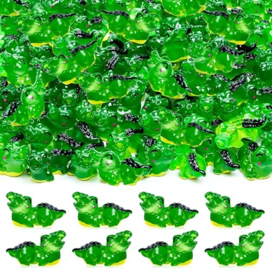 52PCS Luminous Miniature Crocodiles Figurines Mini Resin Crocodile