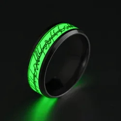 Radiant Night Glowing Ring Stainless Steel Jewelry Durable Accessories for A Stylish Glow Perfect Dark Hour Gift for Him or Her