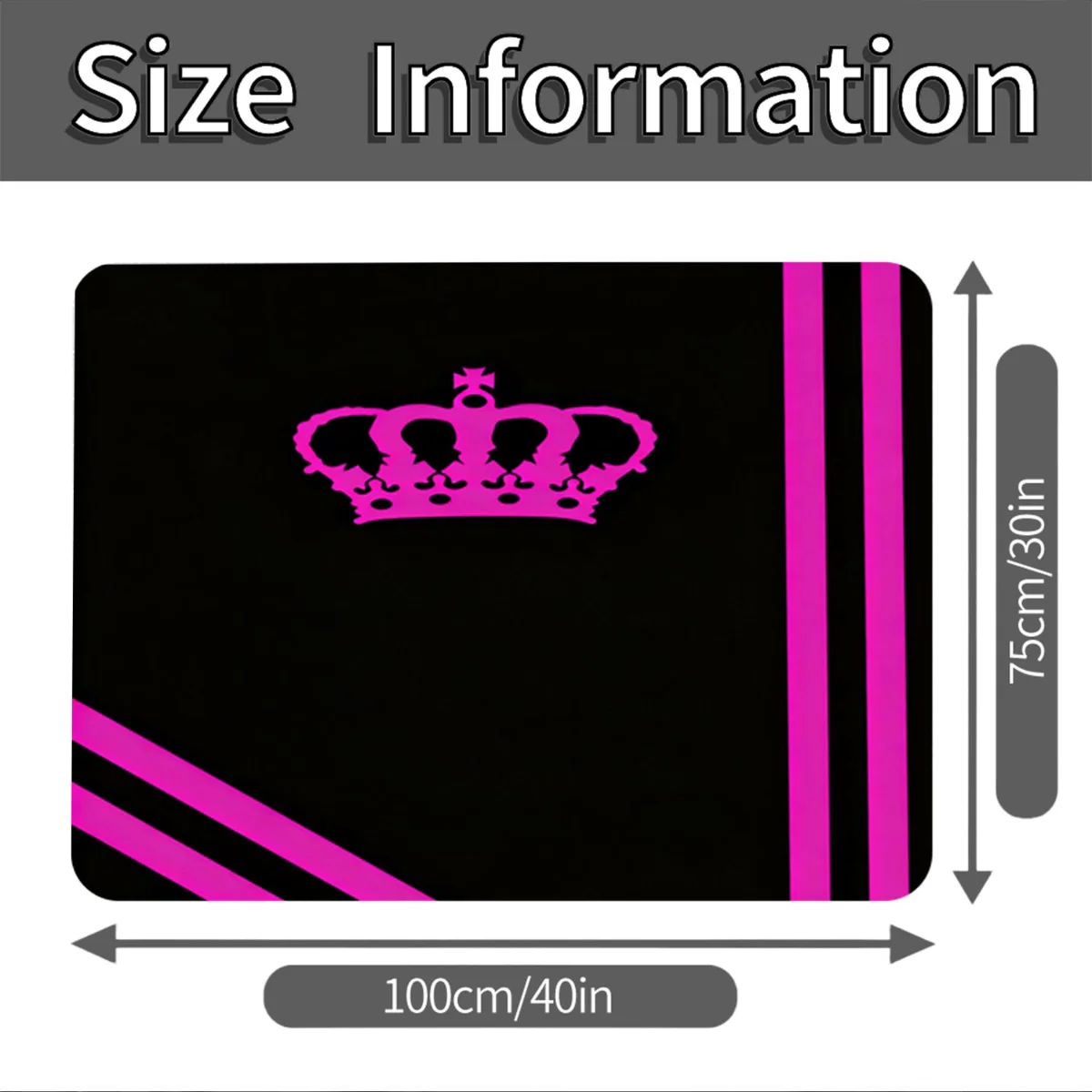 Pink Crown Stripe Car Trunk Mat Universal Fit Non-Slip Waterproof Cargo Liner for Sedan SUV CUV Interior Protection Accessories view 5