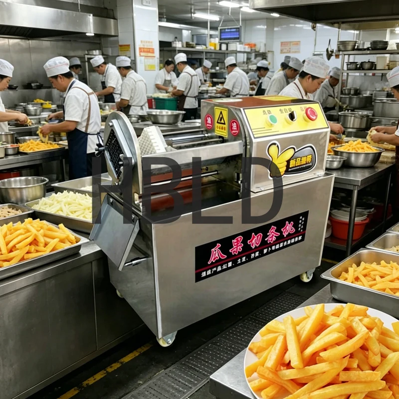 Multifunctional Electric Vegetable Cutter Fully Automatic Potato And Radish Cutting Machine for Commercial And Household Kitchen
