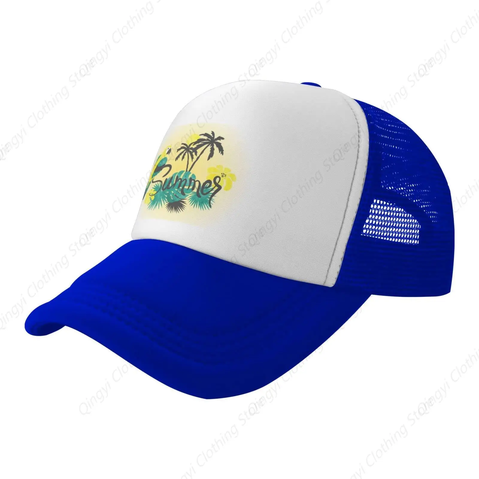 Mesh Dad Hat Adjustable Washed Summer Parrot Blue Baseball Dad Cap Funny Distressed Ball Trucker Cap for Women Men Unisex