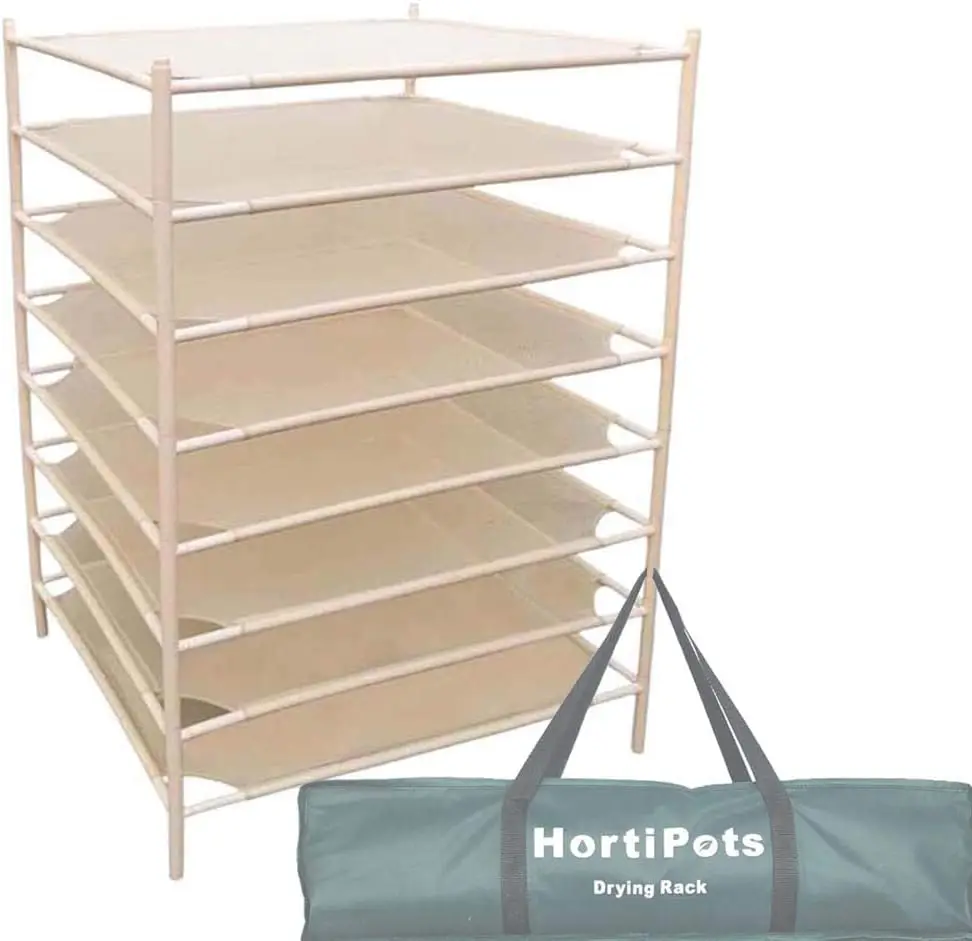 

Herb Drying Rack 8 Layer Drying Net Dryer Stand Square 28 x 28 Inch to Dry Laundry Clothes or Cure Plants Like Herb Fruit