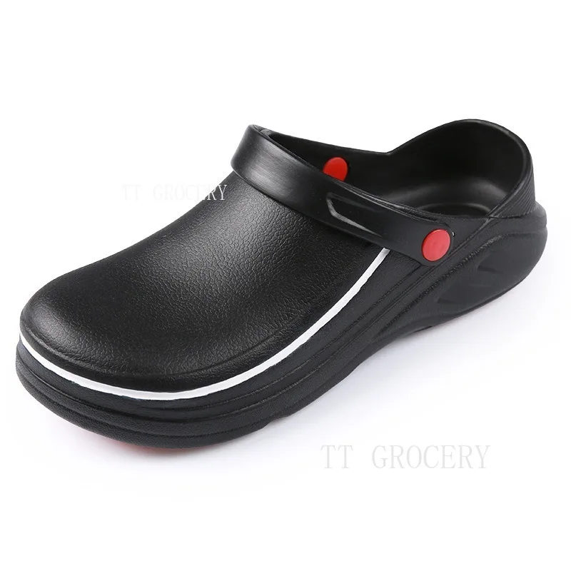 Waterproof Non-slip Chef Shoes for Men Garden Shoes Rubber Sandals Restaurant Working Hospital Nursing Kitchen Work Shoes